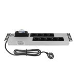 AMP CONNECT 19" 2U 9'lu Schuko Sigortalı Kabinet Grup Prizi (PDU)-16A
