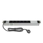 AMP CONNECT 19"1U 6'lı Schuko Direkt Bağlantılı Kabinet Grup Prizi (PDU)-16A