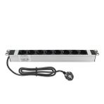 AMP CONNECT 19"1U 8'li Schuko Direkt Bağlantılı Kabinet Grup Prizi (PDU)-16A