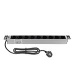 AMP CONNECT 19"1U 9'lu Schuko Direkt Bağlantılı Kabinet Grup Prizi (PDU)-16A