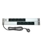 AMP CONNECT 19"2U 10'lu Fransız UPS Direkt Bağlantılı Kabinet Grup Prizi (PDU)-16A