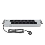 AMP CONNECT 19"2U 14'lü Schuko Direkt Bağlantılı Kabinet Grup Prizi (PDU)-16A