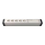 AMP CONNECT Alüminyum Profil Yatay Donatılmış Brotik 5'lİ Blok Priz + 5 CAT3 Telefon veya CAT5 – CAT6 Data Prizi
