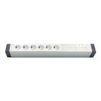 AMP CONNECT Alüminyum Profil Yatay Donatılmış Brotik 6'lİ Blok Priz + 6 CAT3 Telefon veya CAT5 – CAT6 Data Prizi