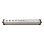 AMP CONNECT Alüminyum Profil Yatay Donatılmış Brotik 7'lİ Blok Priz + 8 CAT3 Telefon veya CAT5 – CAT6 Data Prizi