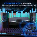 Ampligame A22 Rgb Hoparlör - Subwoofer'lı Pc Ses Sistemi - 3.5Mm Aux Girişli - Masaüstü Tv Uyumlu