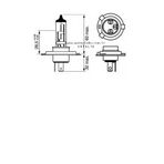 Ampül Far H4 [12V 60,55W] Tırnaklı