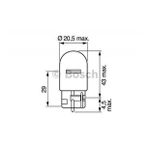 Ampul Pure Light 12v 93 Sinyal Dipsiz - Sarı - Tek Flama 21w W3x16d 10 Adet