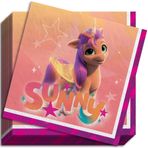 Amscan My Little Pony İçecek Kağıdı Bebek Duşu, Doğum Günü Partileri Peçeteler, 7", Çok Renkli
