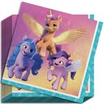 Amscan My Little Pony Öğle Yemeği Eğlenceli ve Canlı Kağıt Bebek Duş Peçeteleri, 7", Çok Renkli