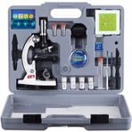 AmScope 120X-1200X 52-PCS Kids Beginner Microscope
