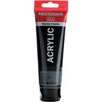 AMSTERDAM 17097022 All Acrylic Standart Serisi 120 Ml Tüp Akrilik Boya, Lamp Black