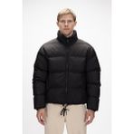 Amsterdam Siyah Puffer Kapüşonlu Erkek Mont - Siyah - 2XL