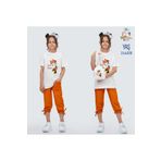 Amur Kız Çocuk T-shirt Takim & Çantalı Mickey mouse Baskılı 3 Parça