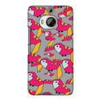 AMZER HTC One M9 Plus için Slim Fit El İşi Tasarımcı Baskılı Çıtçıtlı Sert Kılıf Arka Kapak - Toucan Doodles - Gri HD Renk, Ultra Hafif Arka Kılıf
