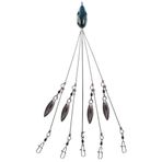 AMZLORD 5 Kollu Şemsiye Balıkçılık Lure Alabama Rig Kafa Seti w/Döner Snap Spinner (4)