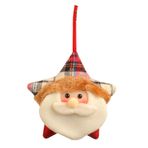 AMZLORD Noel Ağacı Dekoru Kolye Festivali Teması 15CM Peluş Yıldız Sevimli Pentagram Şekli Aile Arkadaşları için Hediye