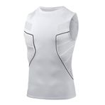 AMZSPORT 111006 Kolsuz Beyaz Erkek Spor T-shirt