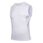 AMZSPORT 111021 Kolsuz Beyaz Erkek Spor T-shirt
