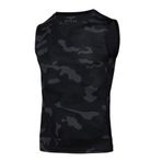 AMZSPORT 111036 Kolsuz Siyah Kamuflaj Erkek Spor T-shirt