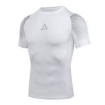 AMZSPORT 112008 Kısa Kollu Beyaz Erkek Spor T-shirt