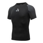 AMZSPORT 112008 Kısa Kollu Siyah Erkek Spor T-shirt