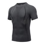 AMZSPORT 112011 Kısa Kollu Gri Erkek Spor T-shirt