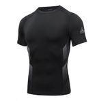 AMZSPORT 112021 Kısa Kollu Siyah Erkek Spor T-shirt