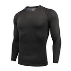 AMZSPORT 113006 Uzun Kollu Siyah Erkek Spor T-shirt