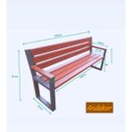 AN Dekor Oturma Bankı | Bahçe Bankı | Rahat Bank - Siyah - 87*182*57