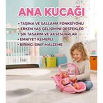 Ana Kucağı: Sallanabilir Ayarlanabilir Güvenlik Kemerli Eğitici Bebek Taşıma Oyuncak Koltuğu
