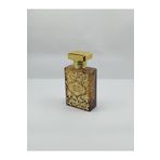 ANADOLU PARFÜM | Boş Amber Cam Parfüm/Kolonya Sprey Şişesi, Uygun Fiyatlı, Kolaylığı Doldurulabilir, Zarif ve Lüks, Altın Kapaklı, Altın Desenli 50ml