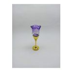 ANADOLU PARFÜM, Boş Cam Parfüm/Kolonya Sprey Şişesi, Kolay Doldurulabilir, Lüks Altın Tabanlı Mor Gül, 30ml