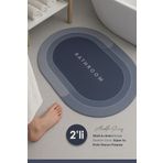 Anadolu Saray 2 ADET Sihirli Su Emici Esnek Diatom Oval Süper Su Emici Banyo Paspası Diyatom Abdest Paspası 40x60