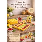 Anadolu Saray 6’lı Dikdörtgen Silikon Buz Kalıbı 13 cm Kokteyl Sunum Ice Stick Buzluk