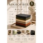 Anadolu Saray 6’lı Mikrofiber Temizlik Bezi Seti Yüksek Emici İz Bırakmaz Çok Amaçlı Cam Bezi