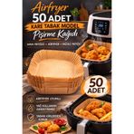 Anadolu Saray Airfryer 50 Adet Kare Tabak Model Pişirme Kağıdı | Hava Firitözü Airfryer Yağsız Firitöz Pişirme
