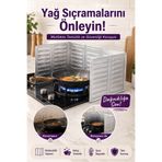 Anadolu Saray Alüminyum Folyo Yağ Sıçratmaz Ocak Koruyucu Katlanır Rüzgar Önleyici 84 x 32,5 cm