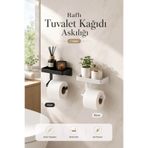 Anadolu Saray Raflı Yapışkanlı Tuvalet Kağıdı Askılığı Delmeden Montaj Banyo Organizer 1 Adet