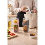 Anadolu Saray Yoğurt Müsli ve Atıştırmalık Kabı 800 ml Bölmeli Granola Kabı Kaşıklı Snack Kabı - 1 Adet
