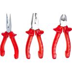 Anadolu Strong Profesyonel Kırmızı 3-Lü Şeffaf 180 mm Kombine Set Yankeski Pense