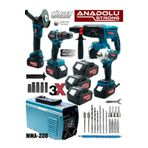 Anadolu Strong Tr-453 5'li Pro Set Kömürsüz Kırıcı Delici Matkap Vidalama Taşlama Bijon Sökme Kaynak
