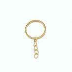 Anahtarlık Halkası Zincirli 5 Cm - 50 Adet Gold