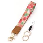 Anahtarlık Kordonu Bileklik Kayışı, Anahtar, Cep Telefonu, Kimlik Kartı Tutucu, Cüzdan, Kamera, Araba Anahtarı, USB için Şık Bilek Anahtarlığı, Gül, 5.9 in