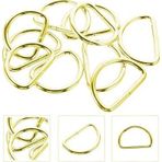 Anahtarlık Montaj Halkası D Çanta Bağlantı Halkası 19x15 MM (100 Adet) Gold