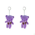 Anahtarlık pelüş Ayıcık Anahtarlık İkili Set Mor 12 Cm