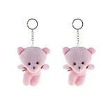 Anahtarlık pelüş Ayıcık Anahtarlık İkili Set Pembe 12 Cm