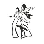 anahtarlıksepeti Kafkas Dans Figür Folyo Kesim Etiket Siyah ( 20 Cm )