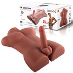 Anal Girişli 16 CM Titreşimli Yapay Penis Erkek Realistik Manken Yarım Vücut Dildo Gizli Gönderim