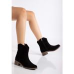 ANALİN SHOES Kadın Kovboy Bot - Siyah Süet